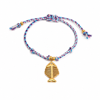 Gold Fishbone Braided Adjustable Bracelet