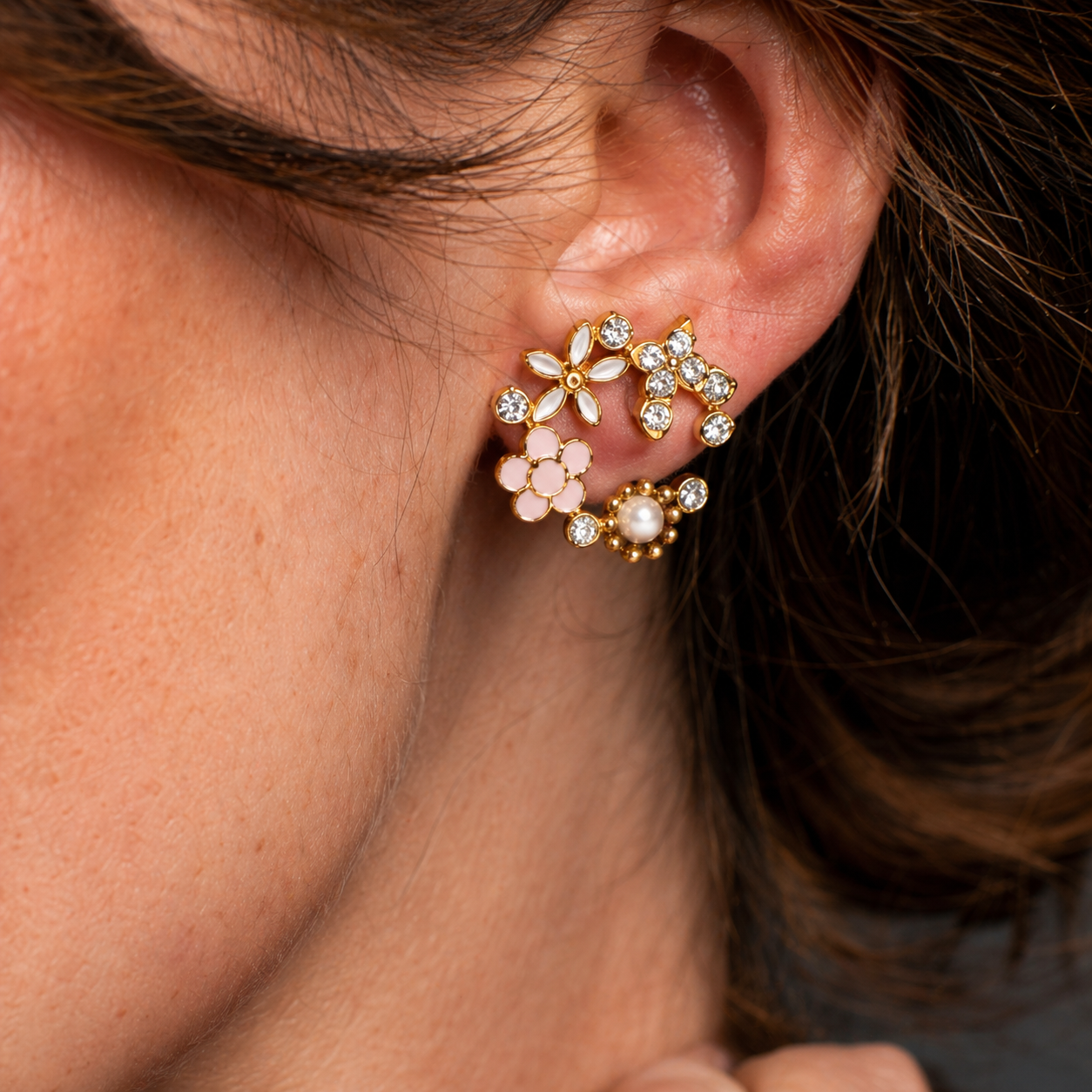 Floral Radiance Statement Earrings