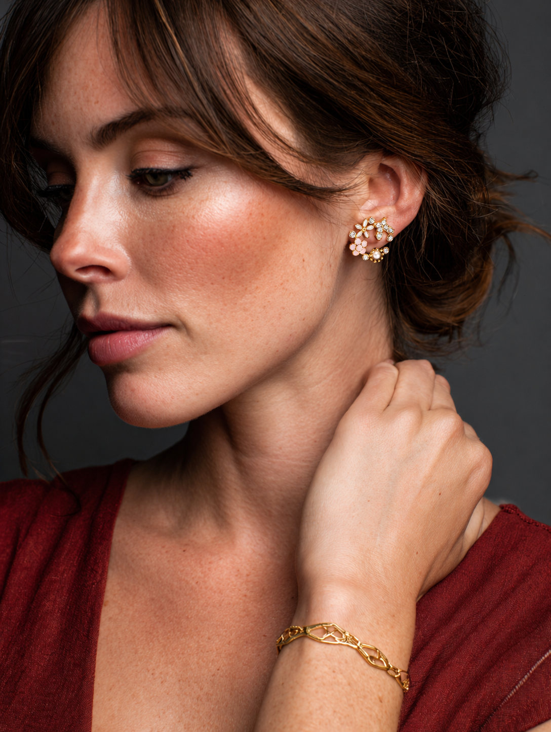 Floral Radiance Statement Earrings