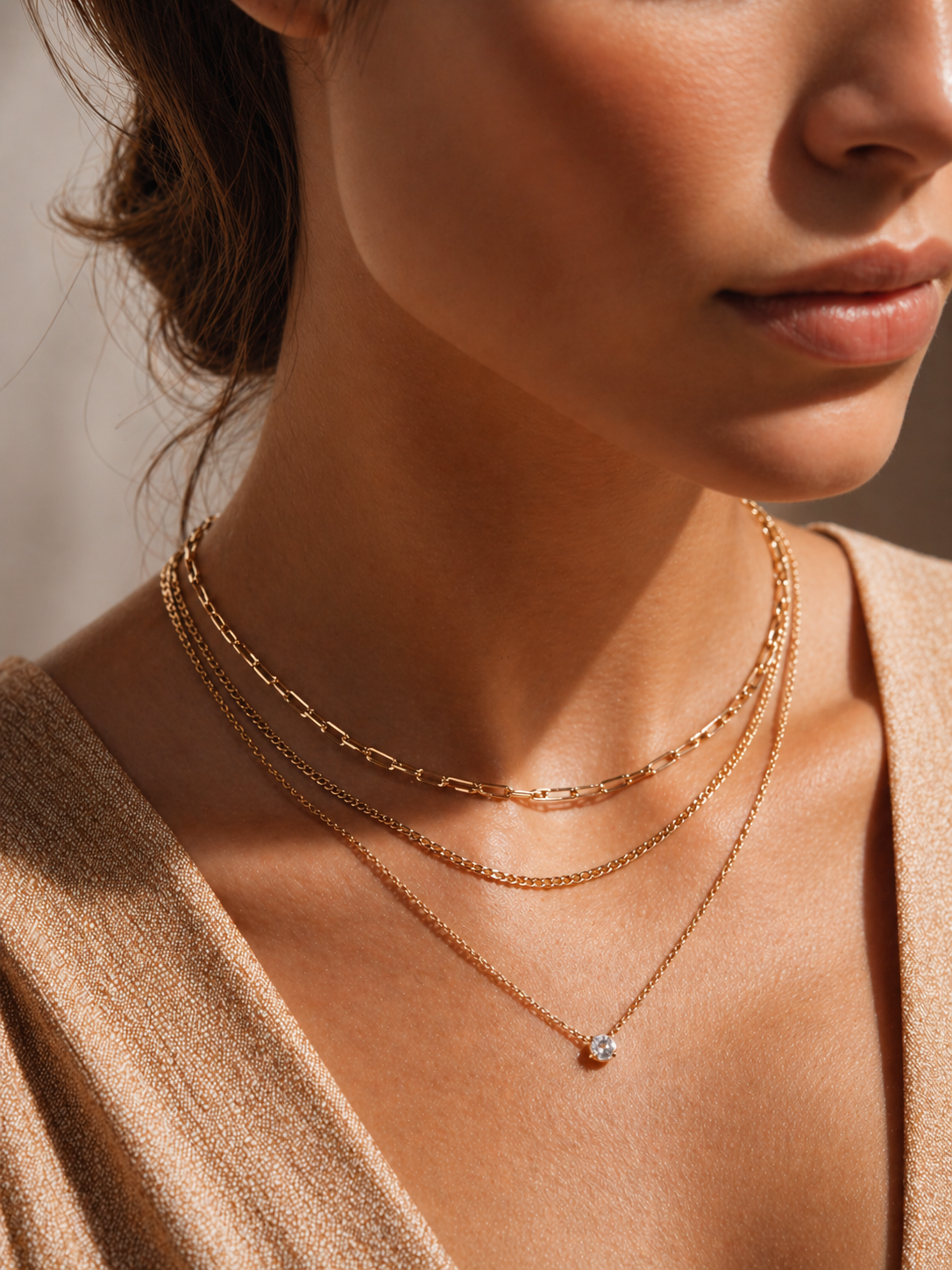 Triple Luxe Chain Necklace Stack