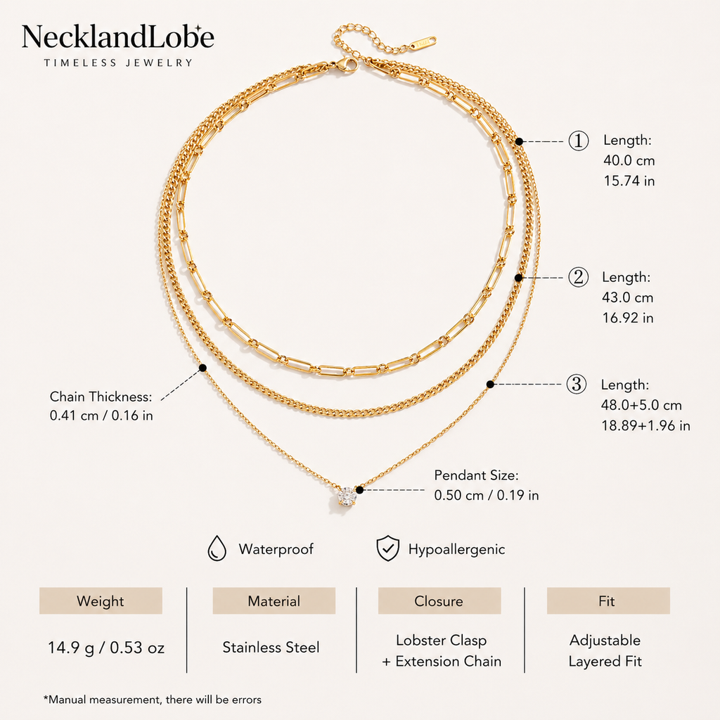 Triple Luxe Chain Necklace Stack
