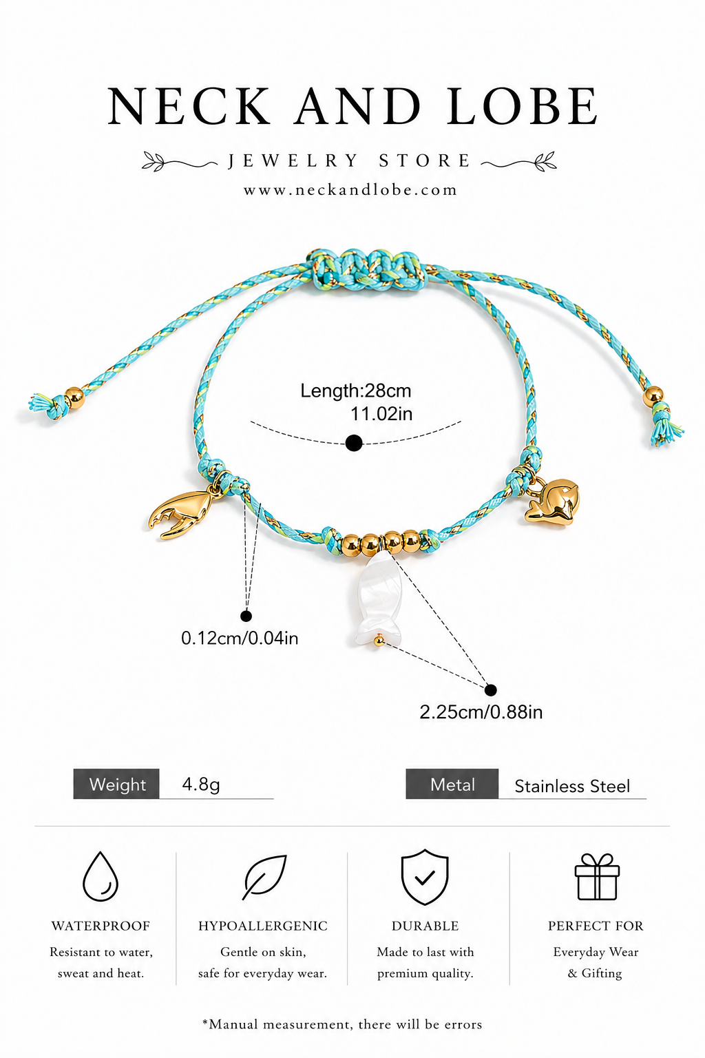 Sea Breeze Fish Charm Bracelet