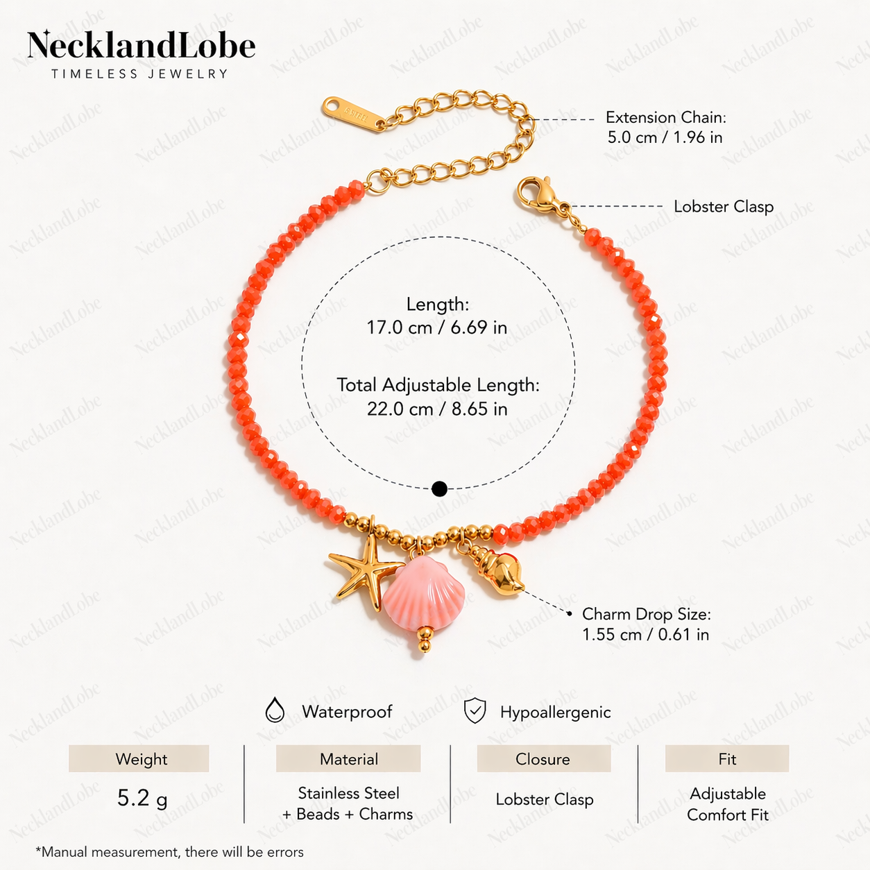 Coral Coast Charm Bracelet