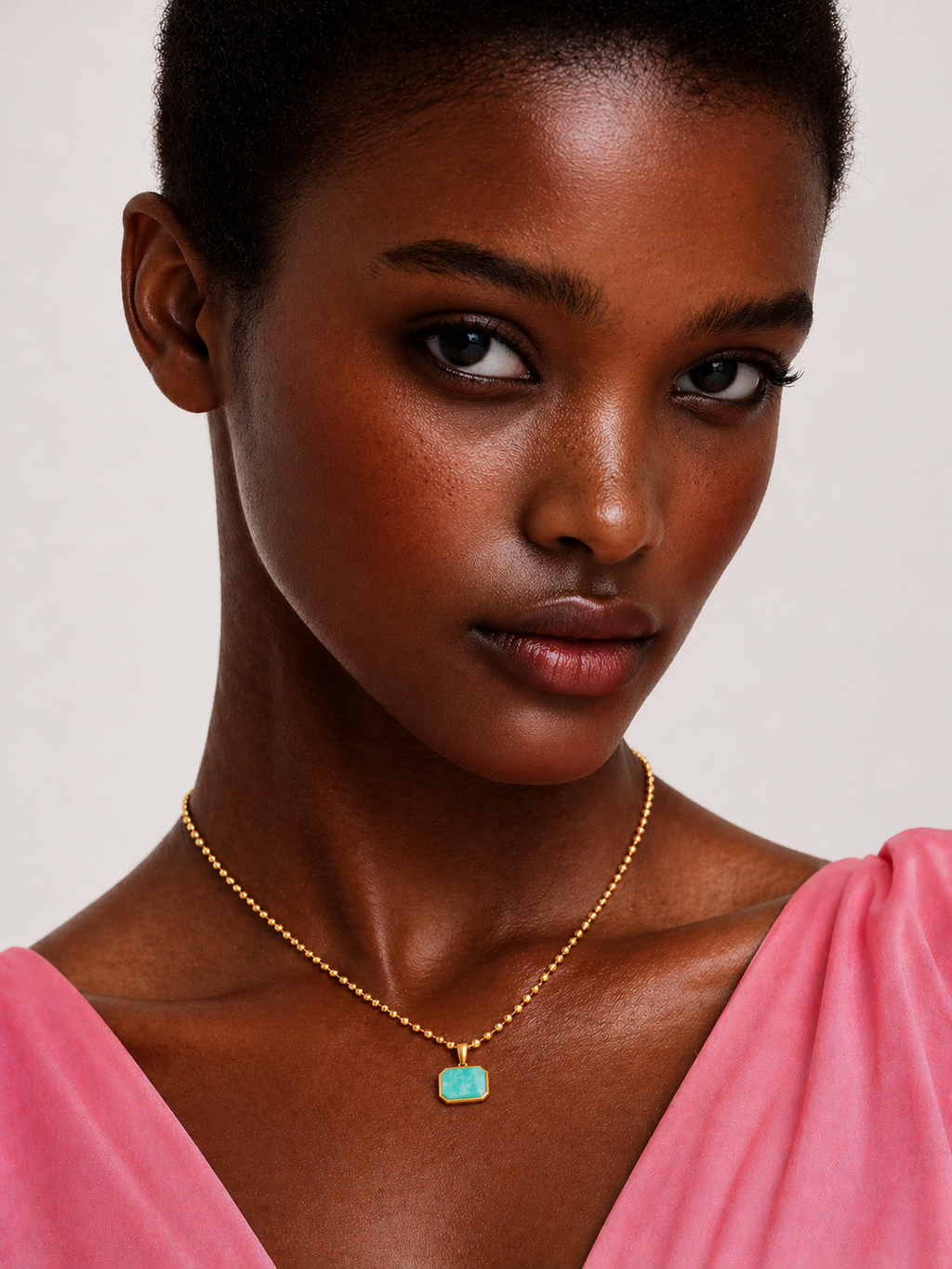 Aqua Muse Pendant Necklace