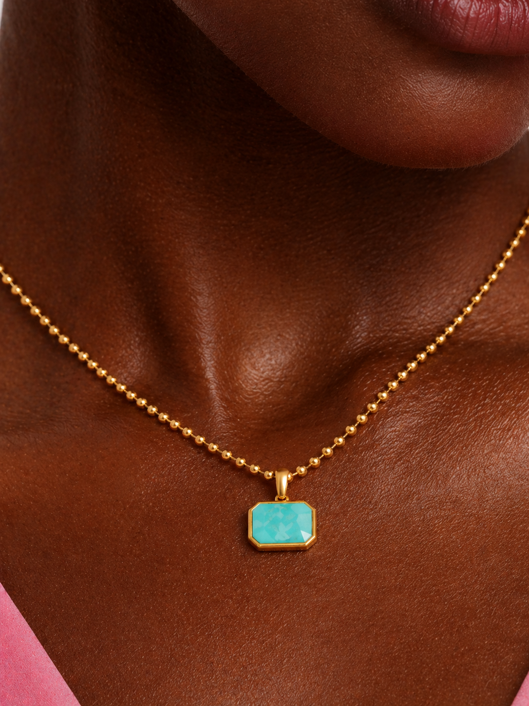 Aqua Muse Pendant Necklace