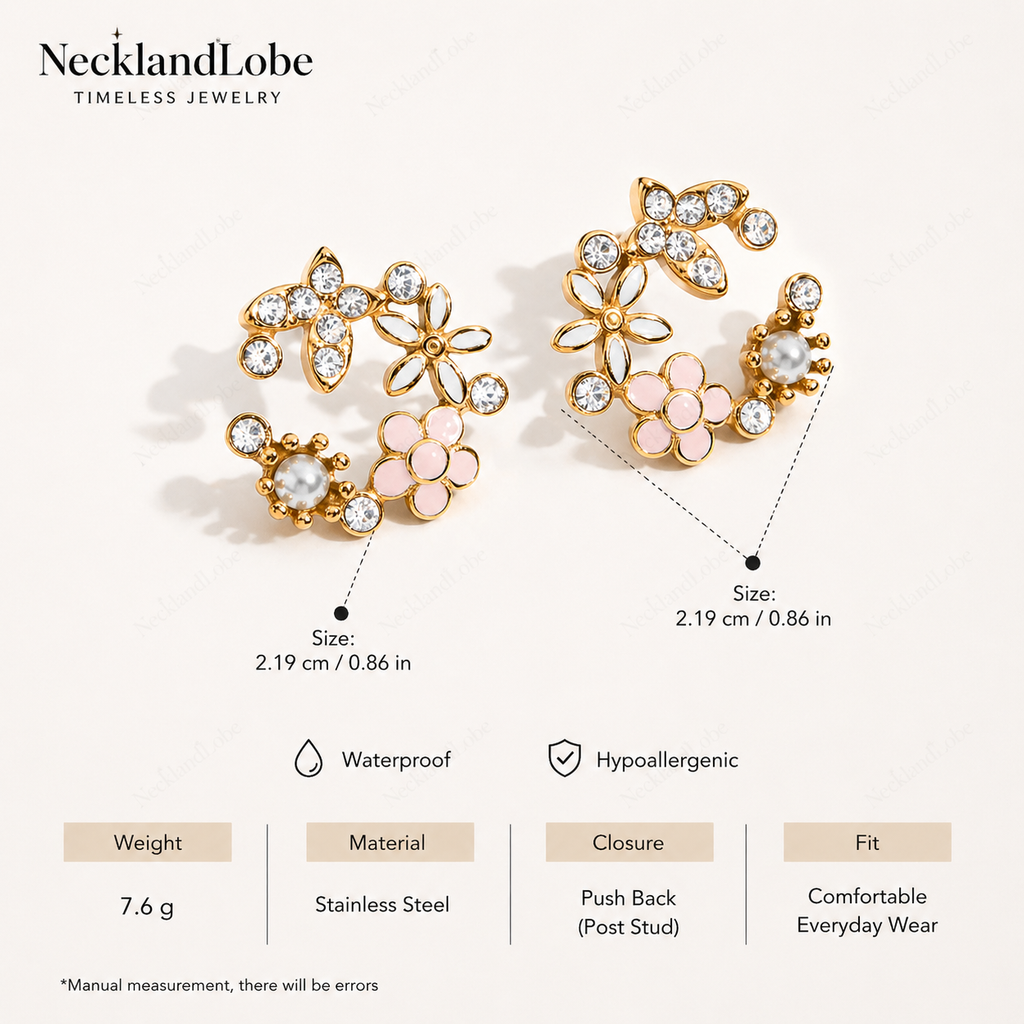Floral Radiance Statement Earrings