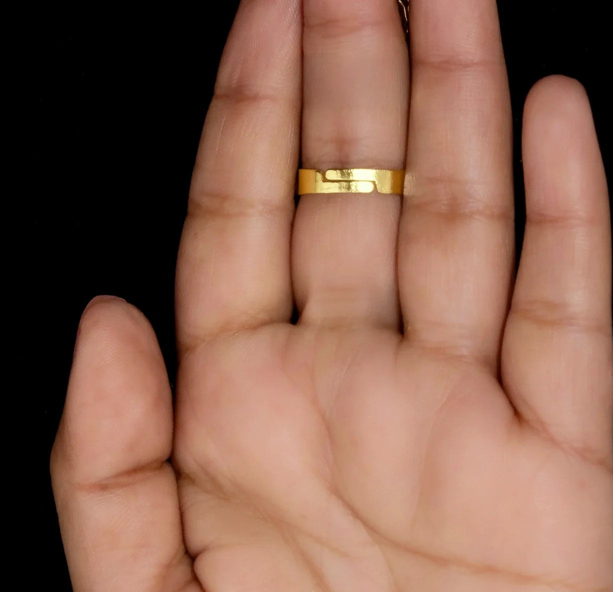 Pink Cocktail Adjustable Ring on finger